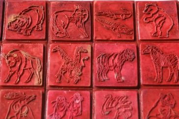 This photo of a rubber stamp of wild animals was taken by Dora Pete of Nagytarcsa, Hungary.  Not only do rubber stamp enthusiasts collect rubber stamps to use them (and many beautiful crafts and cards can be made with rubber stamps and stamping techniques) ... they collect them ... just to collect them!  